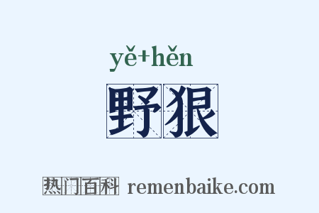 野狠是什么意思的图片